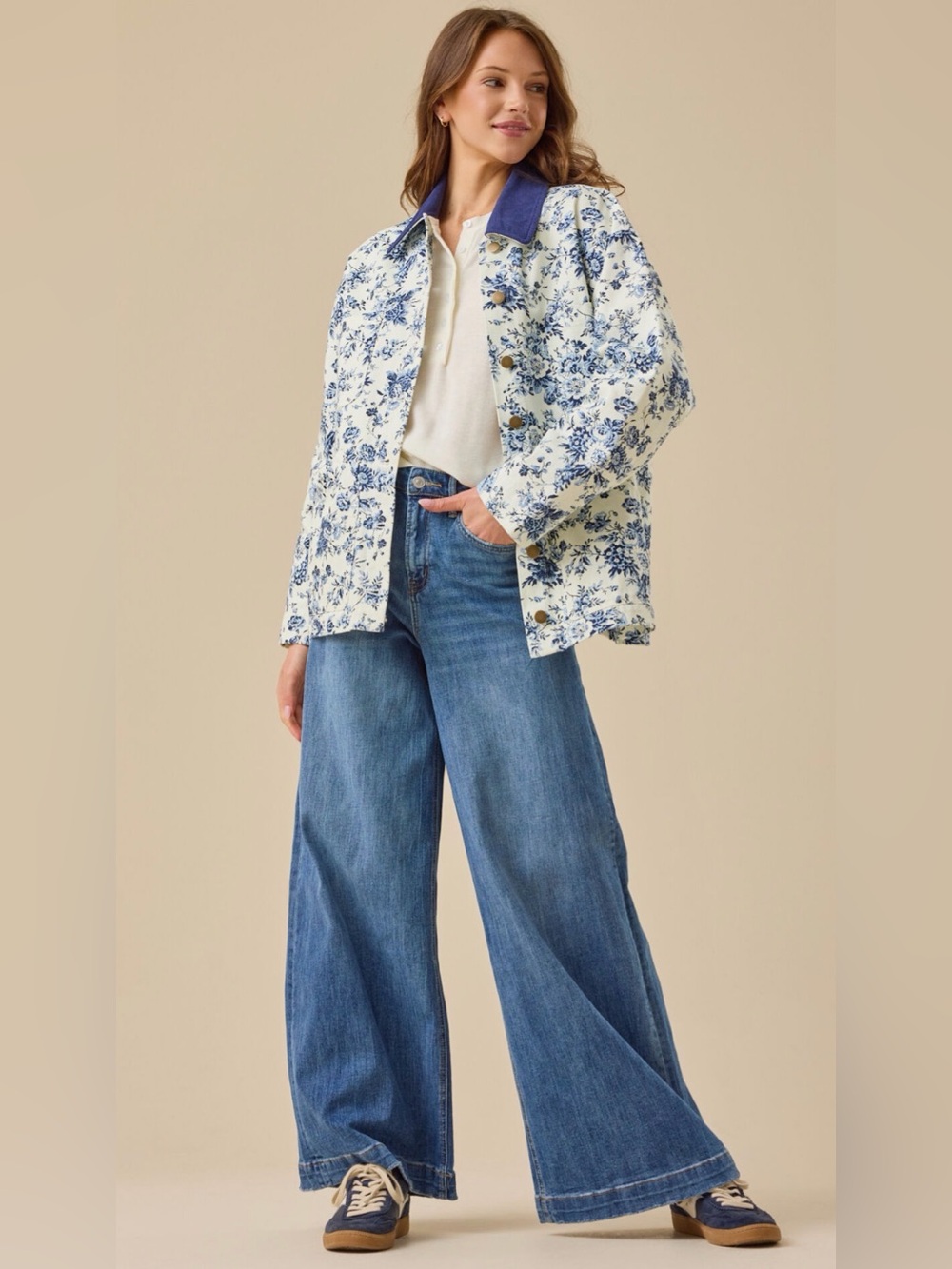 Altar’d State Mina Floral Chore Coat